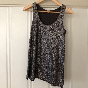Fun sequined gray J. Crew tank top